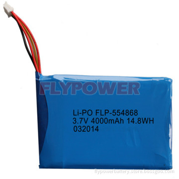 3.7V 4000mAh Lithium Ion Polymer Battery Pack (1S2P of FLP-554868)